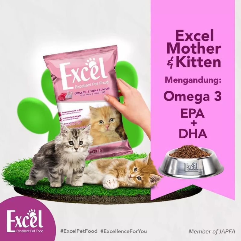 Excel Pakan Kucing Excellent Cat Food Dry Makanan Kucing Adult