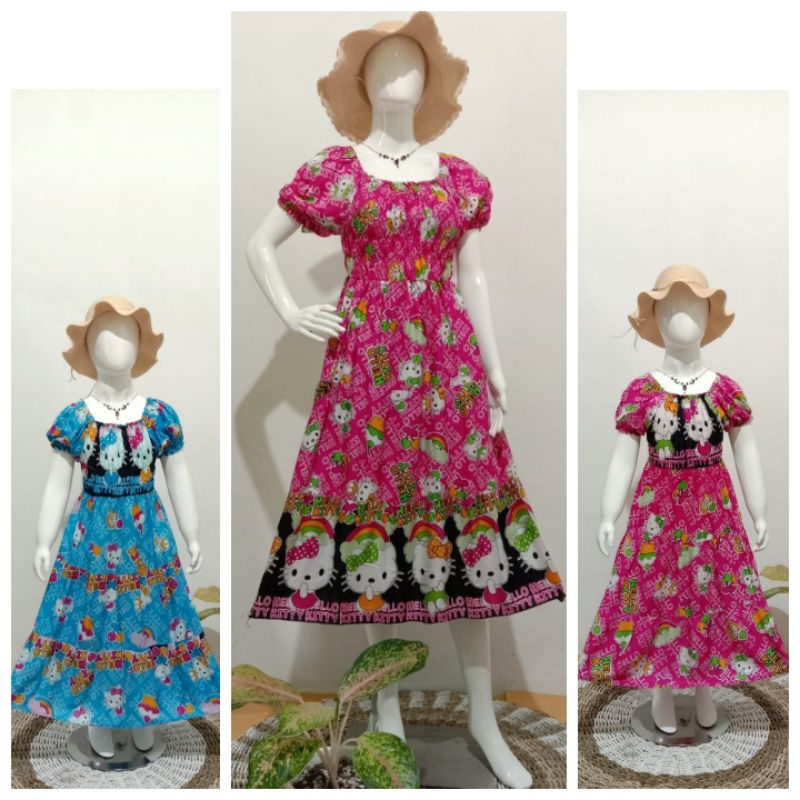 Daster kerut dada/Leona rampel susun/Daster cantik solo murah/Leona susun anak.