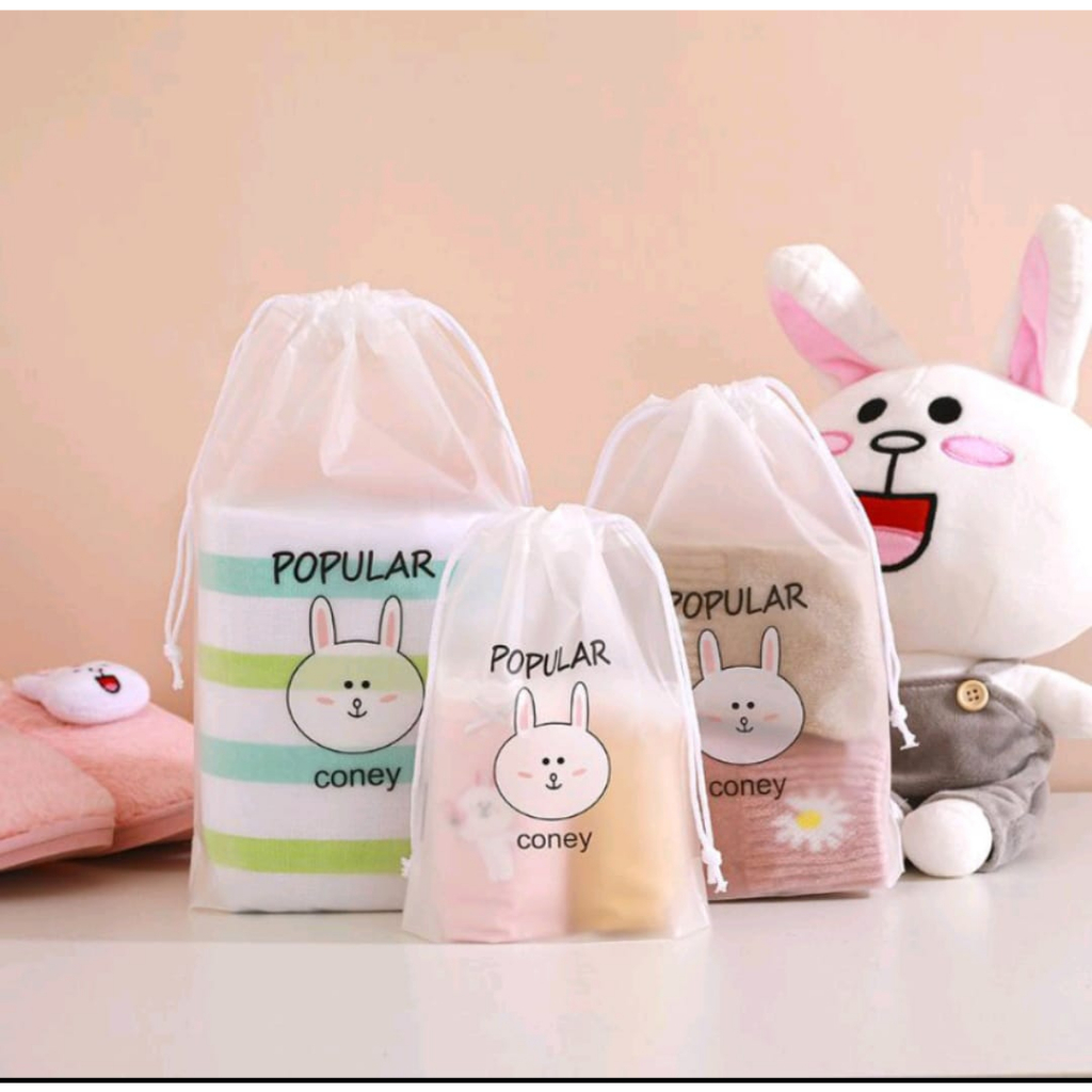 POUCH TRAVEL SERUT TRANSPARAN SERBAGUNA.TRAVEL POUCH SERUT .1 PAKET ISI 3