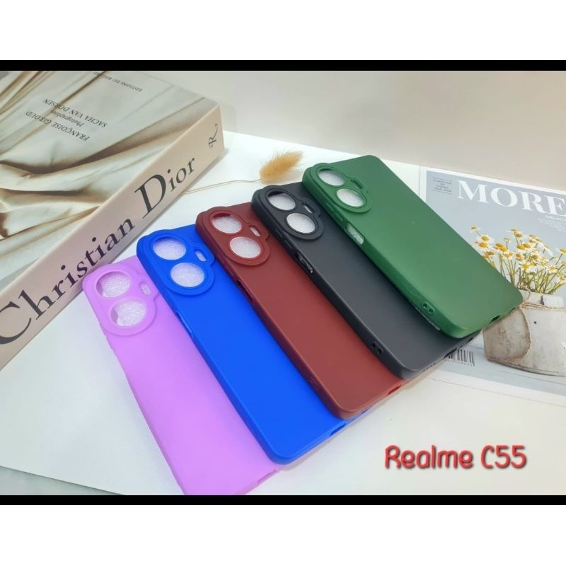 Softcase Realme C55 Silikon Casing Case Macaron Pelindung Pro Camera