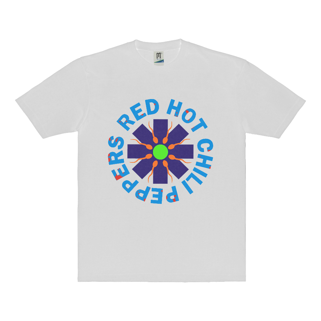 KAOS BAND RED HOT CHILLI PEPPERS SPERM VINTAGE | T-SHIRT BAND RED HOT CHILLI PEPPERS | RHCP PUTIH