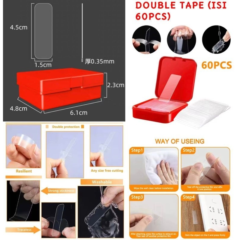 DOUBLE TAPE ISI 60 PCS