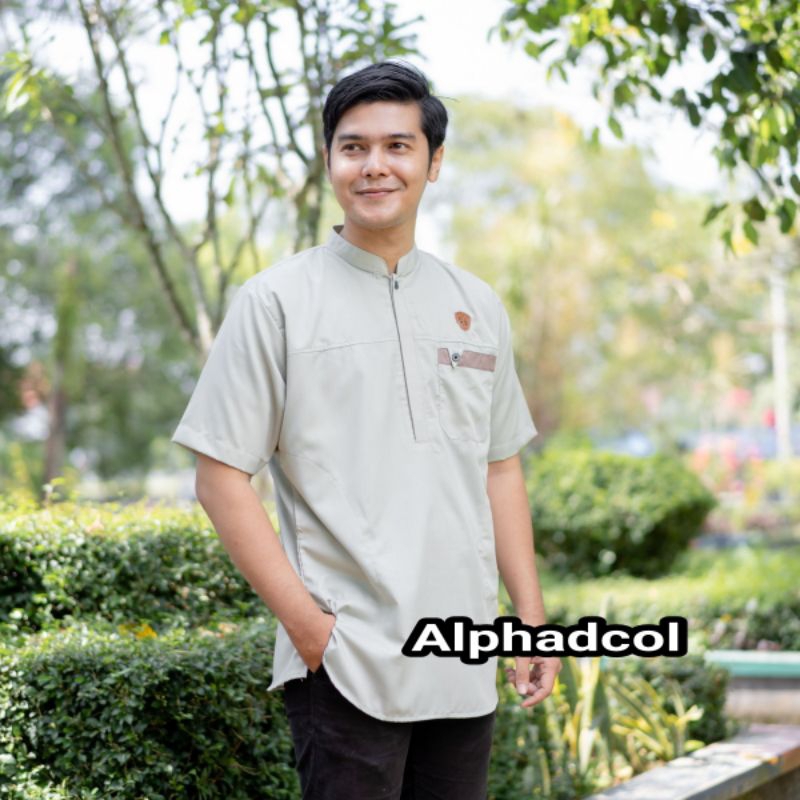 BAJU KOKO KURTA COUPLE AYAH DAN ANAK LAKI LAKI WARNA HIJAU SAGE MUDA