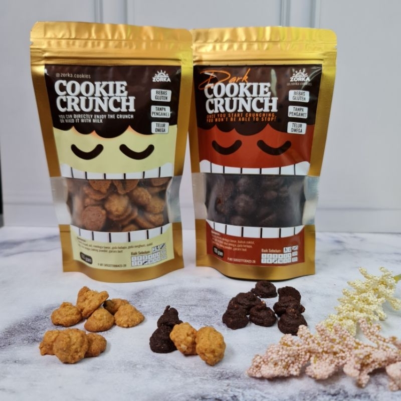 

Bundling Cookie Crunch 100 gram dan Dark Cookie Crunch 100 gram