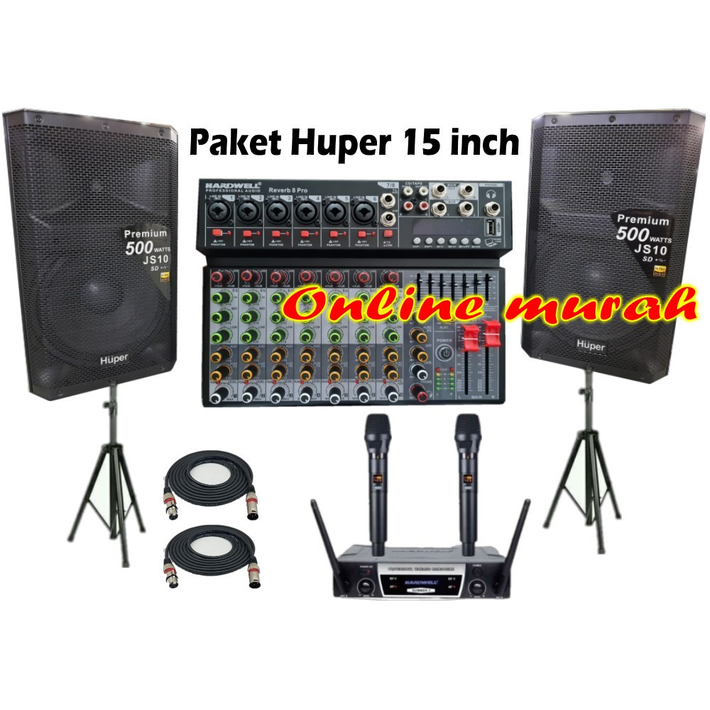 promo paket indoor outdoor huper js10 hardwell reverb 8pro number 1