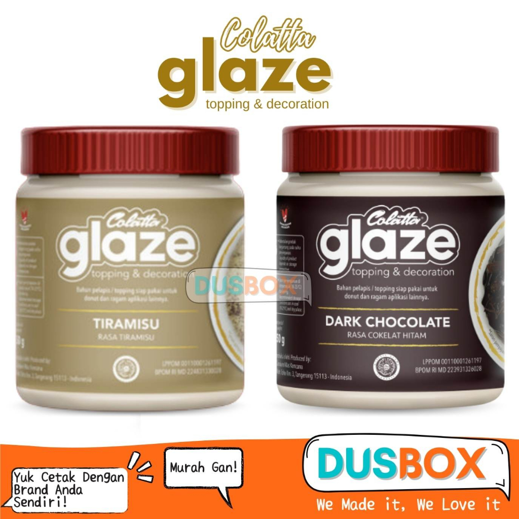 

Colatta Glaze / Selai Dark Cokelat 250gr / Selai Tiramisu 250gr / Selai Roti / Topping Selai Colatta Glaze