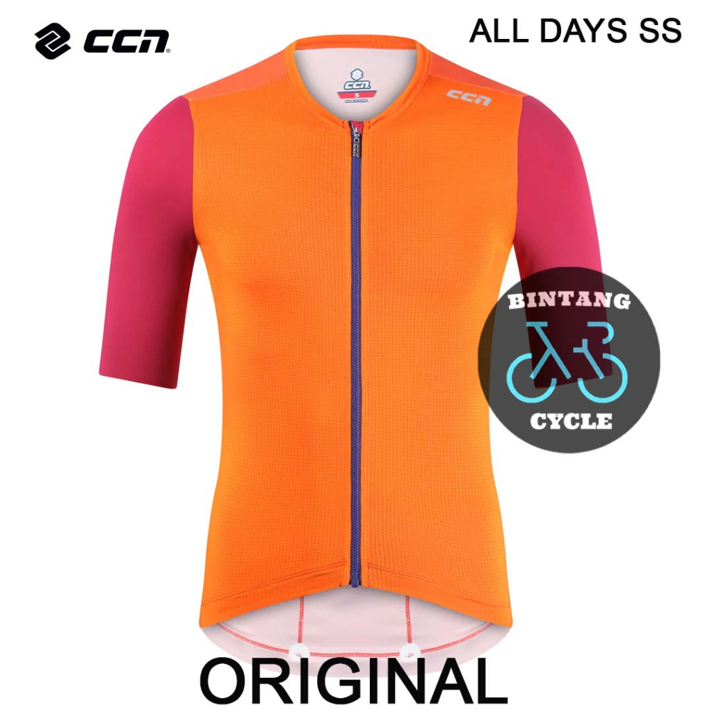 CCN ALL DAYS SS CONTRAST ORANGE JERSEY - Jersey Pakaian Sepeda