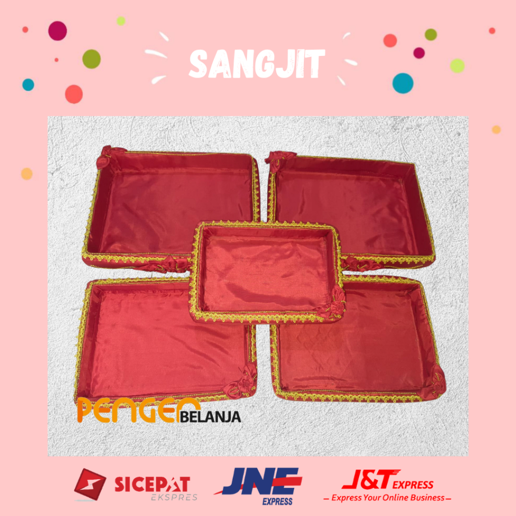 Kotak sangjit / box hantararan / kotak merah / baki sangjit