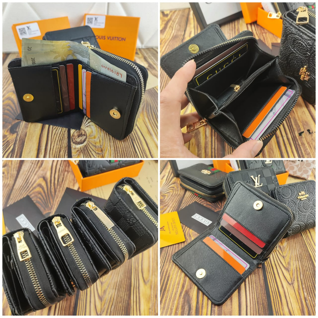 PROMO!!! DOMPET KARTU MINI CETEK PENDEK IMPORT PREMIUM - Dompet Pendek Kartu Kancing - Dompet Pendek card holder asli import Super premium uang kartu koin dompet kecil tipis lipat premium 0580