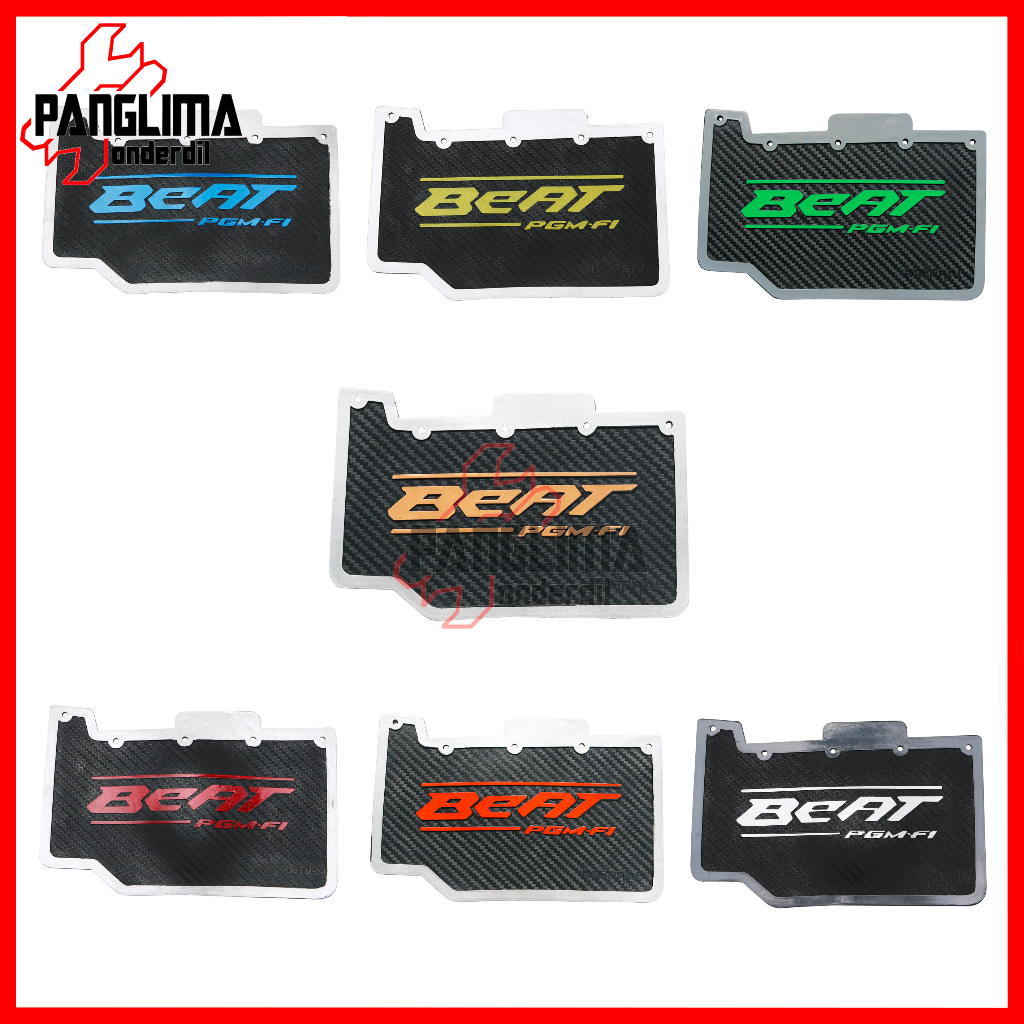 Mudflap Beat FI Lama-Street-New eSP-2013-2019 Mud flap-Penahan-Cover Lumpur Kolong-Spakbor Karbon-Carbon