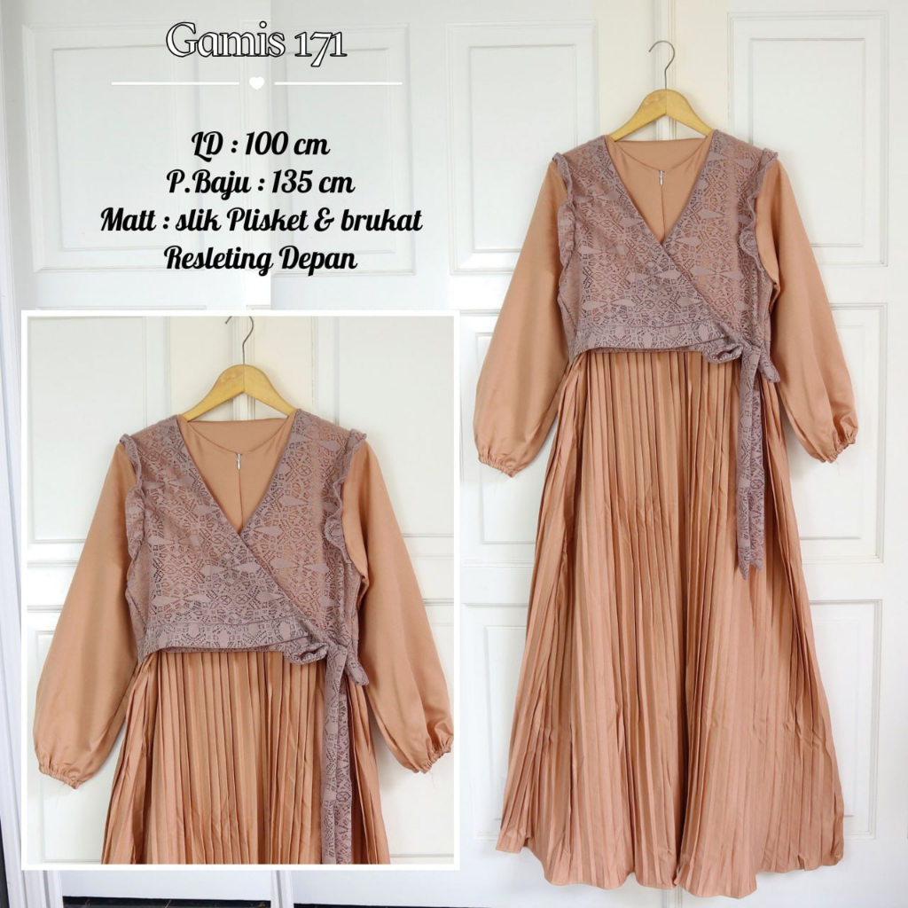 IZANY Gamis kondangan / Dress Pesta Brukat Kode 171