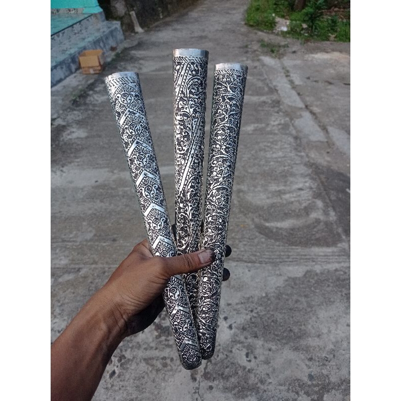 pendok solo motif lapis perak 0.3mm