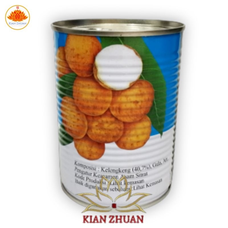 Penguin Brand Buah Kelengkeng Dalam Sirup Kental / Longan / Lengkeng Dalam Kaleng 565gr