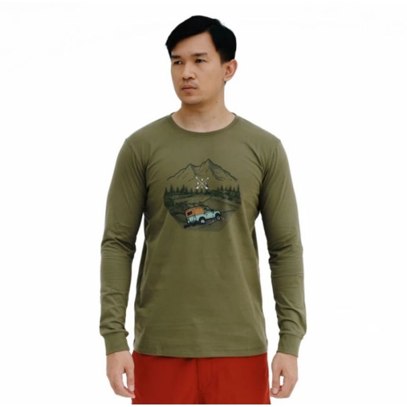 Kaos Eiger1989 Overlander LS T-Shirt Kaos Lengan Panjang outdoor - Hitam, S