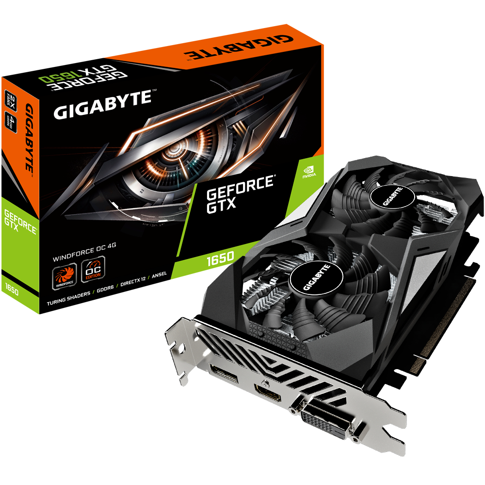 Gigabyte GeForce GTX 1650 4GB Windforce OC Rev2.0 - GV-N1656WF2OC-4GD