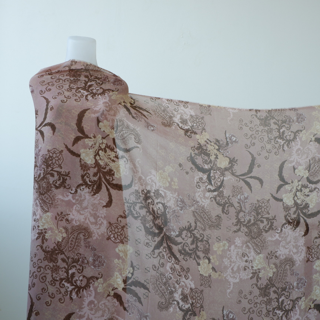 Kain Ceruty Motif/ Kain Motif Gamis/ Kain Ceruti Motif Bunga per pcs