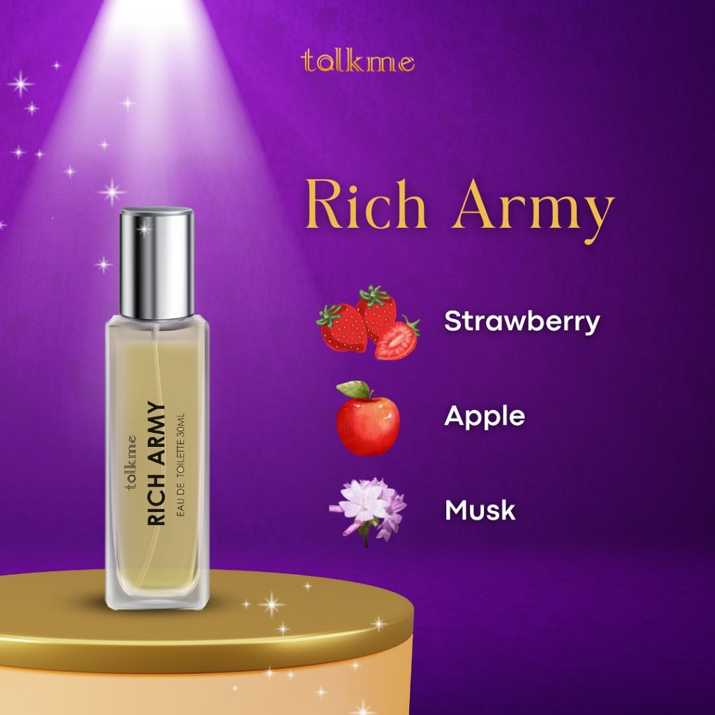 Talkme Rich Series 30ml Eau De Toulette (isi 6pcs) Parfum Talkme Tahan Lama Farfum Pria Parfume Wanita Unisex - Hampers Lebaran Parfum