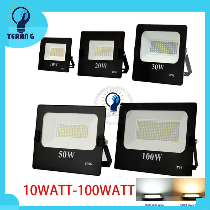 Lampu Sorot LED 10W 20W 30W 50W 100W 200W /300w/500w Outdoor / Tembak / Panggung / Lapangan / Taman