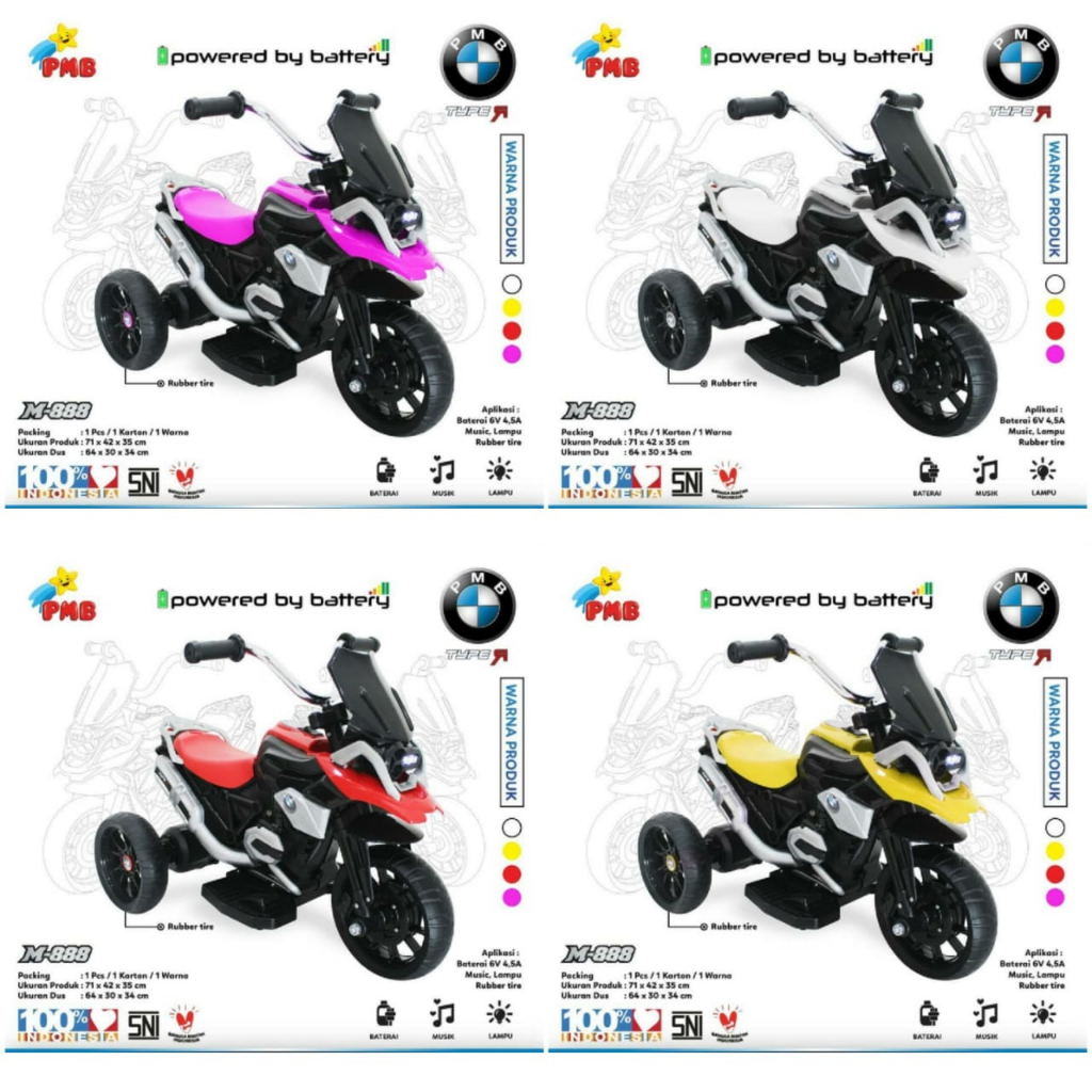 Bazar Sepeda - Sepeda Motor Accu Aki Anak PMB M 888