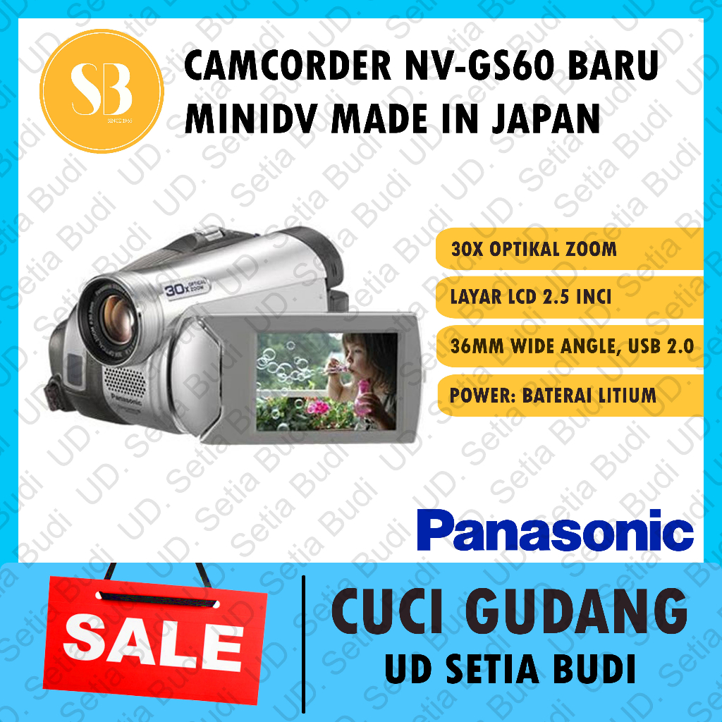 Handycam Panasonic NV-GS60 MiniDV Camcorder Made in Japan Baru Murah