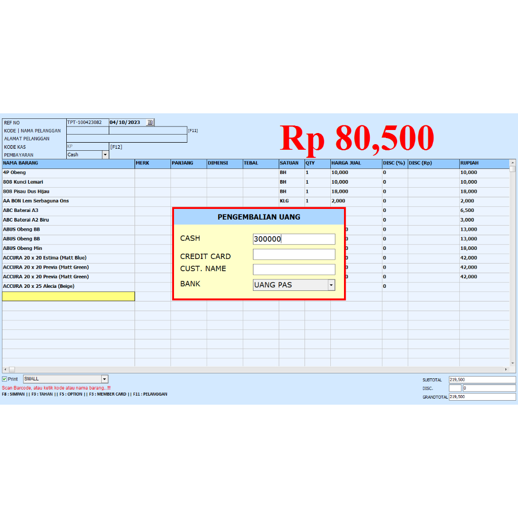 Software Toko Bangunan Material