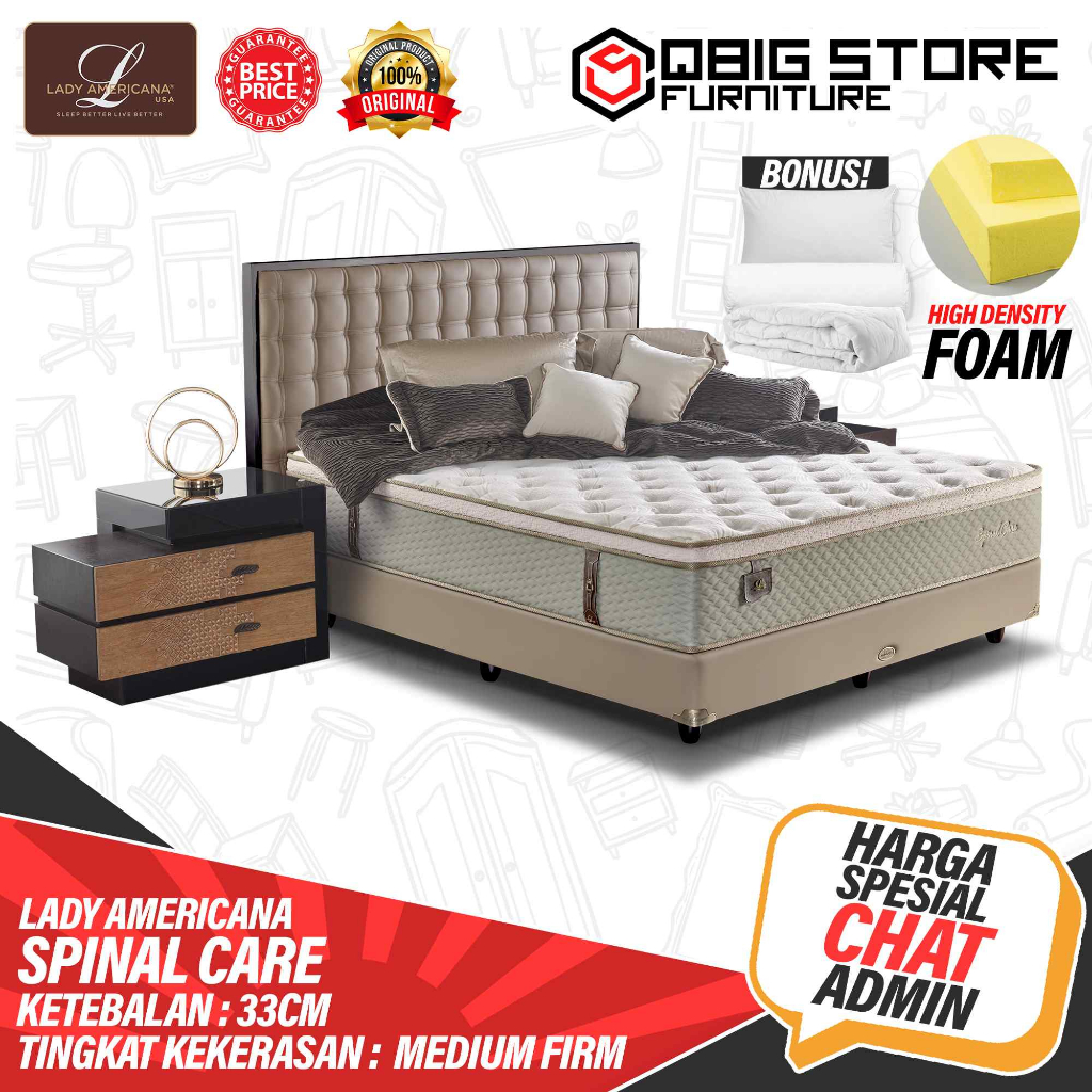 Kasur Springbed LADY AMERICANA Spinal Care Spring bed matras