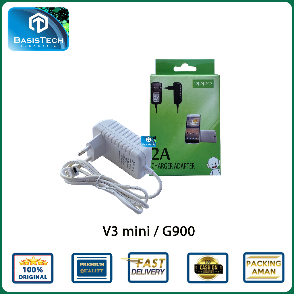 CHARGER CASAN OPPO V3 Mini 2A SUPER FAST CHARGING BASISTECH BT1-505