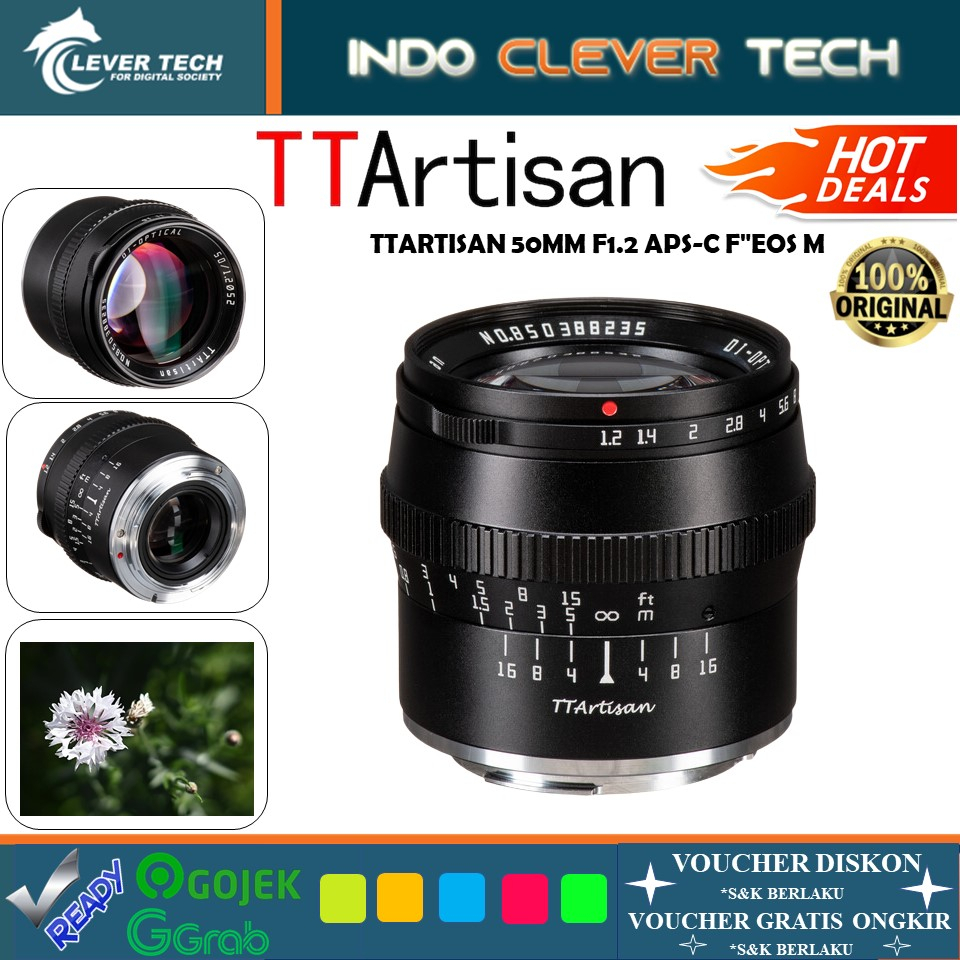 Lensa TTArtisan 50mm f/1.2 Lens for Canon EF-M