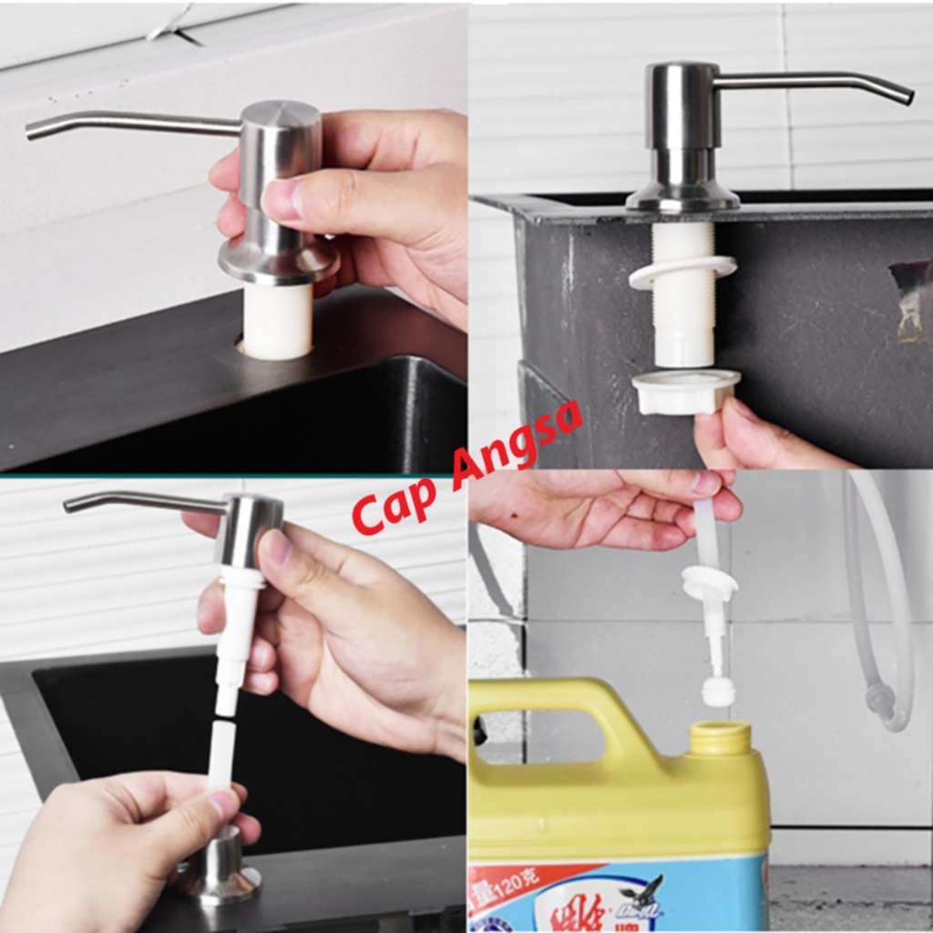 TEMPAT SABUN CAIR TANAM DISHWASHING LIQUID DISPENSER PUMP 350 500 DIRECT SOAP BOTTLE KITCHEN SINK