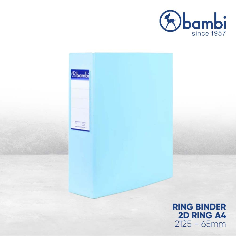 

Bambi Ring Binder A4 2 Ring Type D All Color Extra Jumbo Size Size 65 mm Original