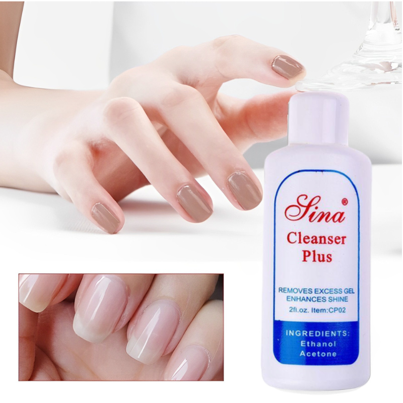 [ COD ] SINA CLEANSER PLUS / SINA REMOVER ISI 60ml-1000ml/ Nail Gel Polish Remover /Cleanplus/Pembersih Kuas Polygel