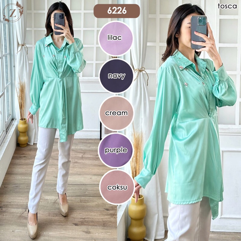 Blouse Armani Silk Laura Bahan Adem Payet Dijahit