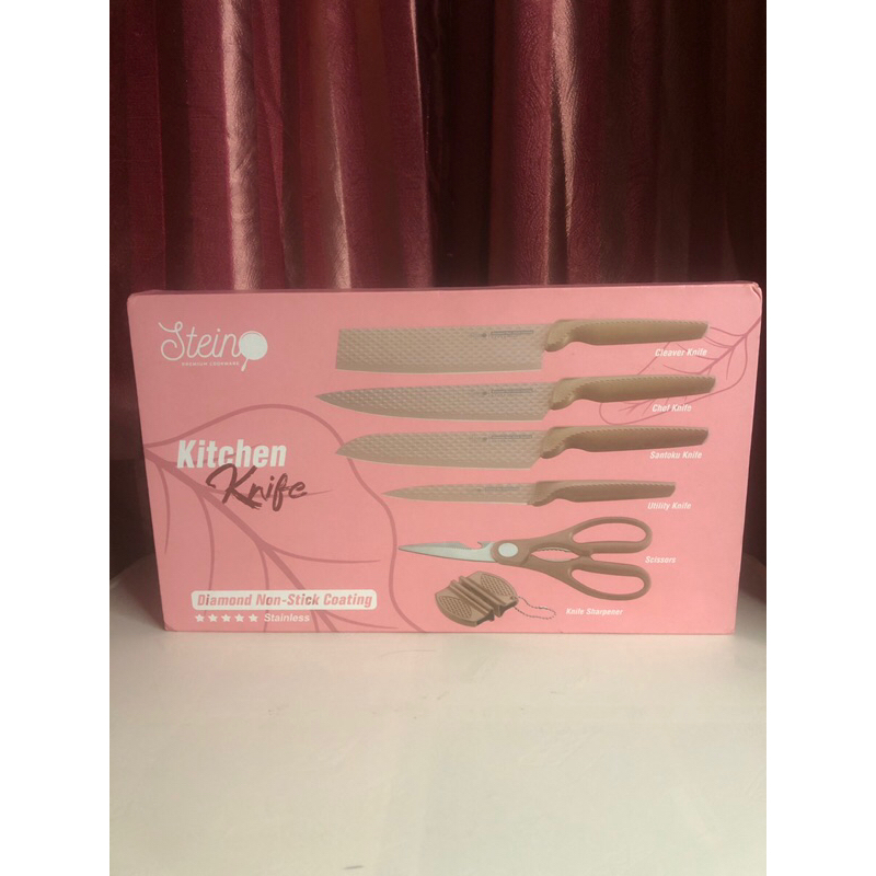 Pisau steincookware pink