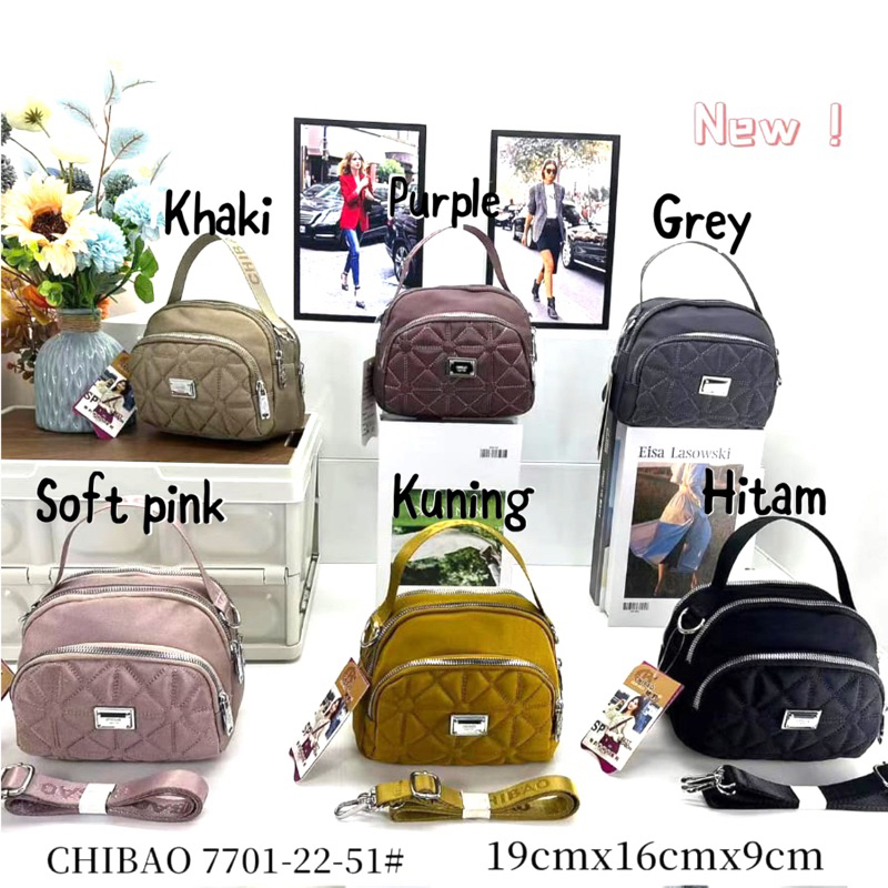 CB7701-22-51 TAS WANITA IMPORT CHIBAO 2in1 JINJING DAN SELEMPANG