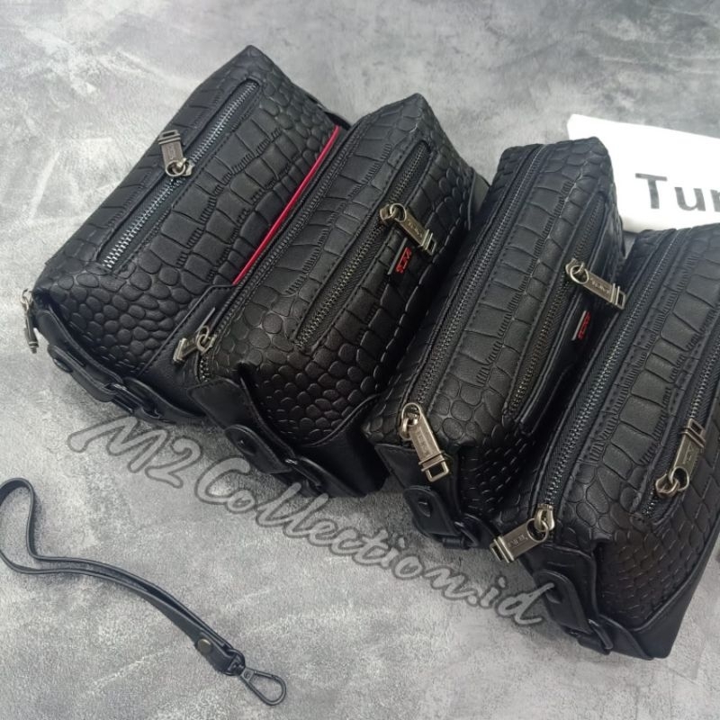 Handbag TUMI LEATHER Pouch/Clutch Tas Tangan impor