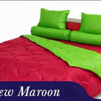 Dijual Bedcover Polos Katun Panca Shyra New Maron 180x200 cm Murah