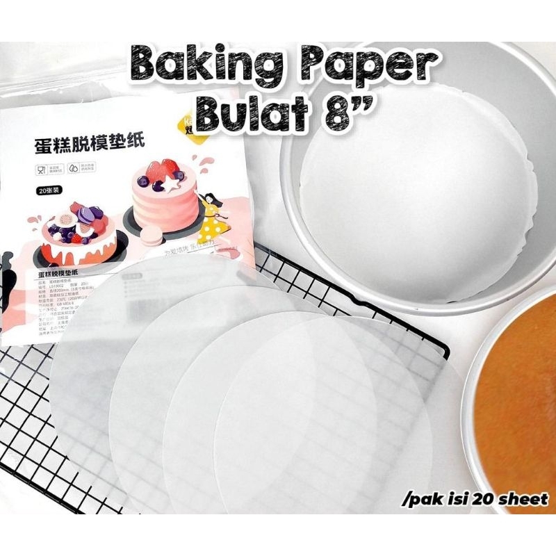 Alas Baking Paper Bulat / Kertas Roti Potong / Kertas Alas Panggang