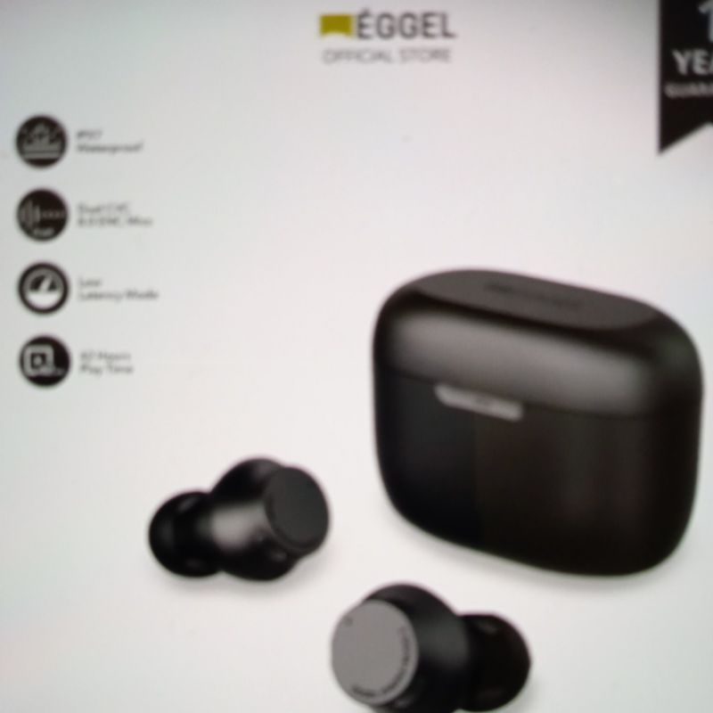 eggel energy buds 2 ipx7 tws true wireless with gaming mode
