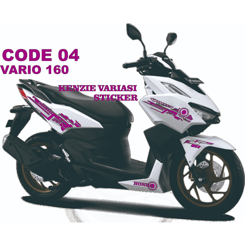 AKSESORIS VARIASI STIKER CUTING STRIPING LIST BODY MOTOR HONDA VARIO 160 2023  #04