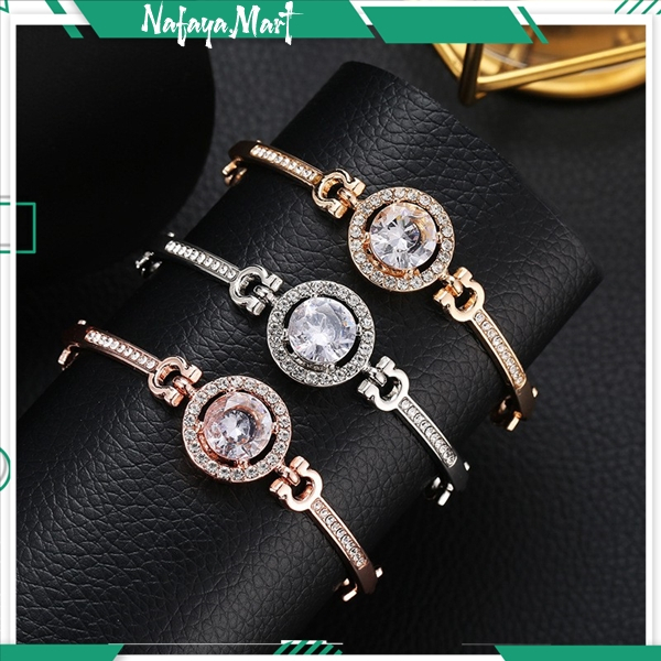 GELANG TITANIUM / GELANG RANTAI TITANIUM BERLIAN / GELANG RANTAI BERLIAN TUNGGAL WANITA FASHION KORE