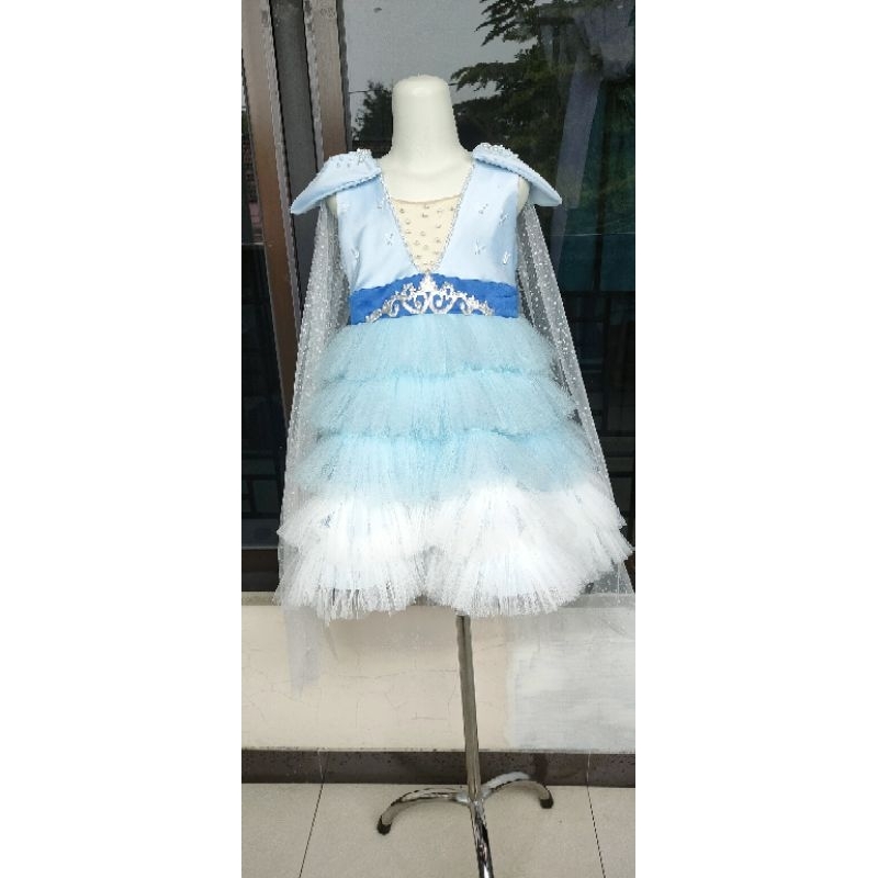 GAUN ANAK FROZEN (COCOK BUAT ULANG TAHUN/PARTY/HADIAH)