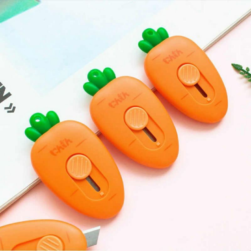 Cutter Mini Viral karakter Carrot / Pisau Kecil Mini Cutter Motif Carrot / Cutter Buka Paket / Cutter Mini Wortel