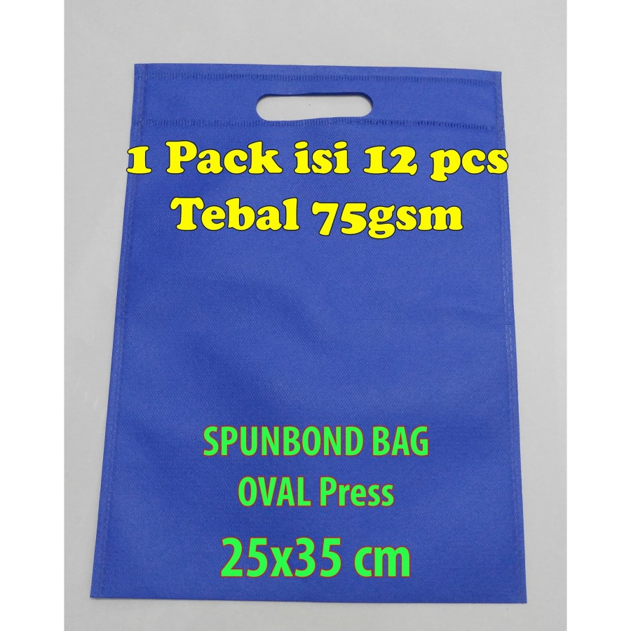 

[LUSIN] Spunbond Goodie Bag / Tas Kain / Oval Press Polos uk. 25x35cm