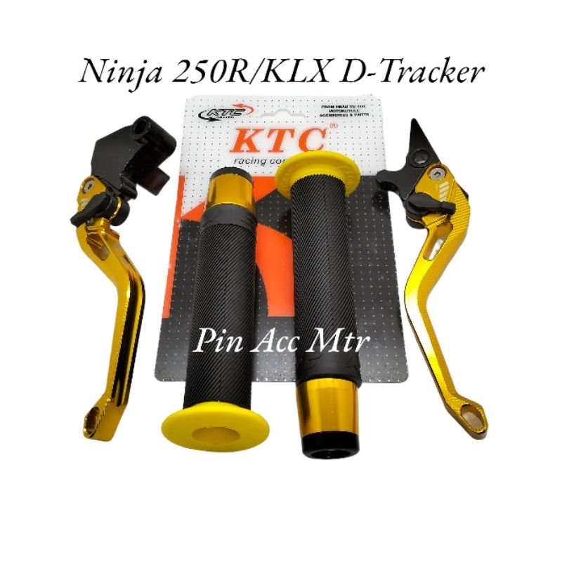 Paket Handle Rem Variasi+Grip Rcb/Ktc+Jalu Stang Censi/PNP Motor KLX D-Tracker Ninja 250 pnp