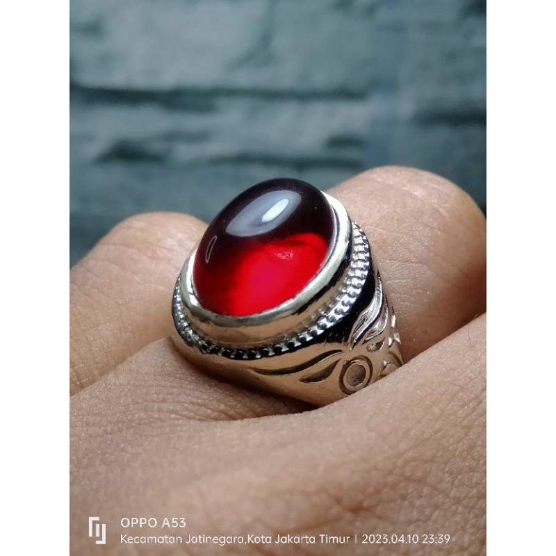 batu cincin akik merah sieum