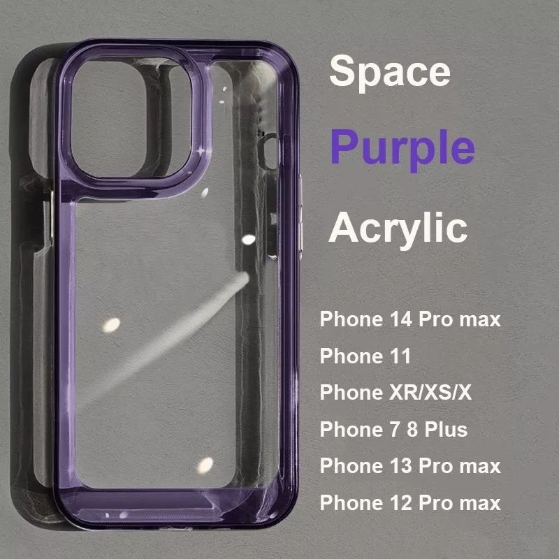 Space Gen2 DARK PURPLE Iphone 7 8 7+ 8+ se2 se3 11 12 13 14 Pro Max 12 13 mini 14 plus Case Cover Casing