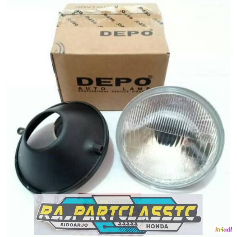 HEAD LAMP REFLEKTOR LAMPU DEPO SET COVER BATOK PESEK HITAM