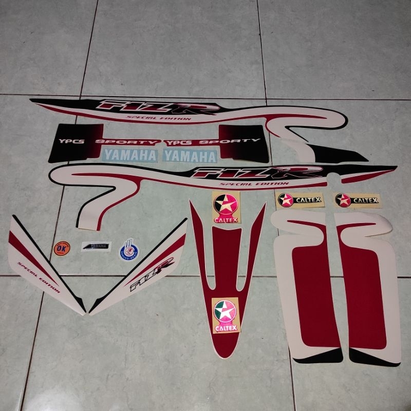 Stiker sticker striping Stripping body set Yamaha F1ZR FIZR F1Z FIZ R Caltex Special edition copy or