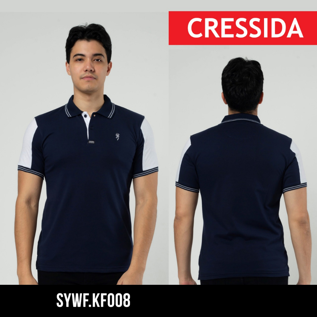 gof CRESSIDA SYWF.KF KAOS POLO SHIRT COWOK BERKERAH 100% Original Kaos kerah Cressida TERBARU