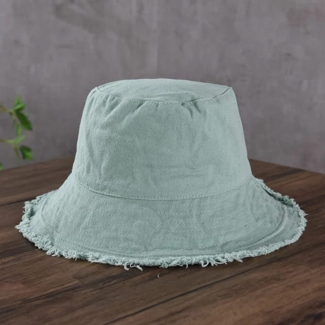 TOPI PANTAI WANITA DEWASA KOREA BUCKET LEBAR CAP PEREMPUAN MODEL TERBARU PELINDUNG MUSIM PANAS W21